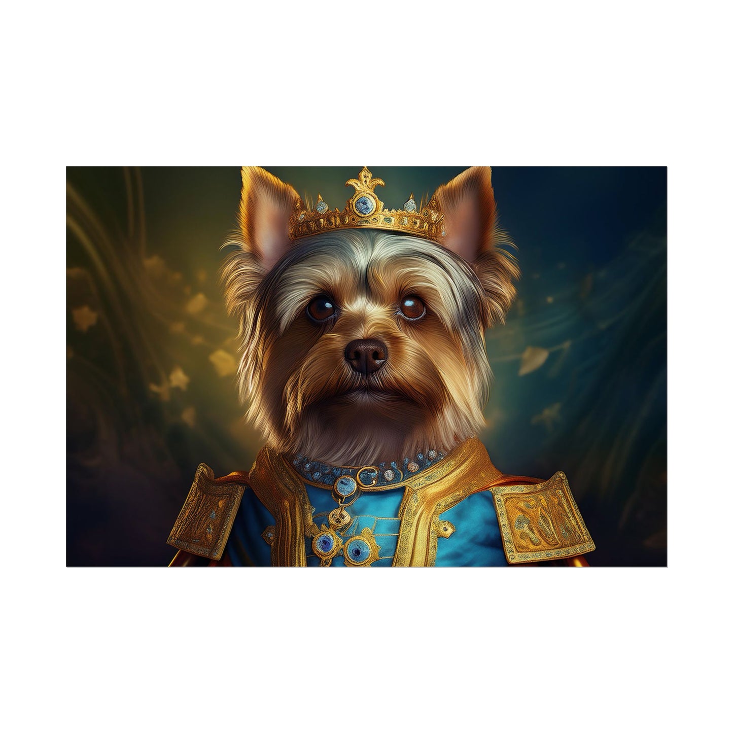 Yorkshire Terrier Dog Renaissance Pet Portrait Print | Wall Art | Wall Print | Dog Art