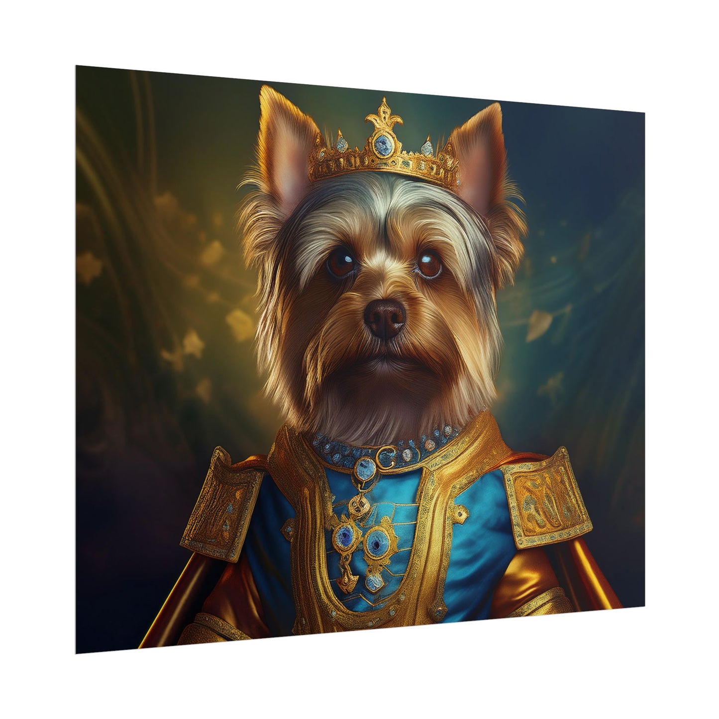 Yorkshire Terrier Dog Renaissance Pet Portrait Print | Wall Art | Wall Print | Dog Art