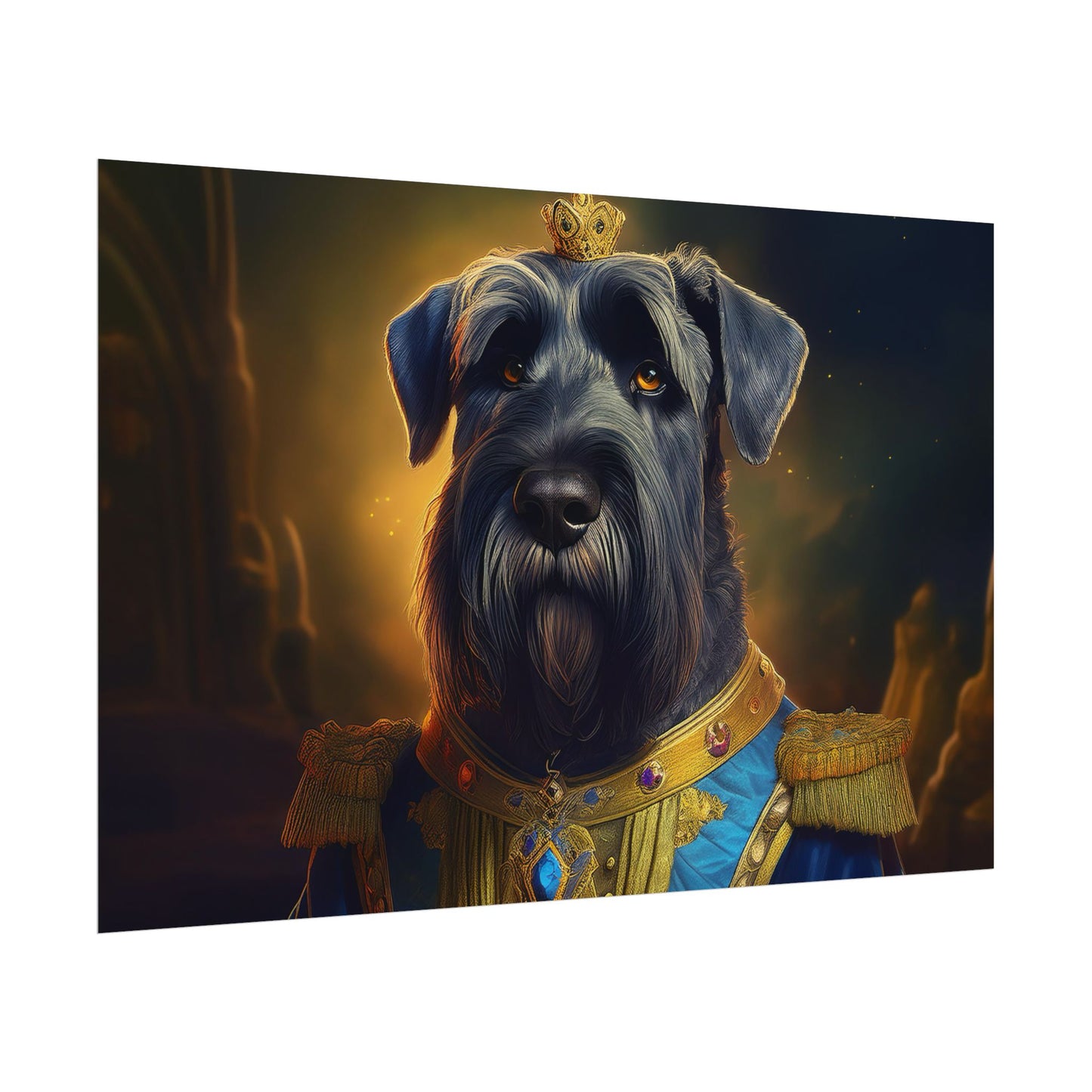 Giant Schnauzer Pet Renaissance Portrait Print, Dog Lover Wall Print | Wall Art | Wall Print