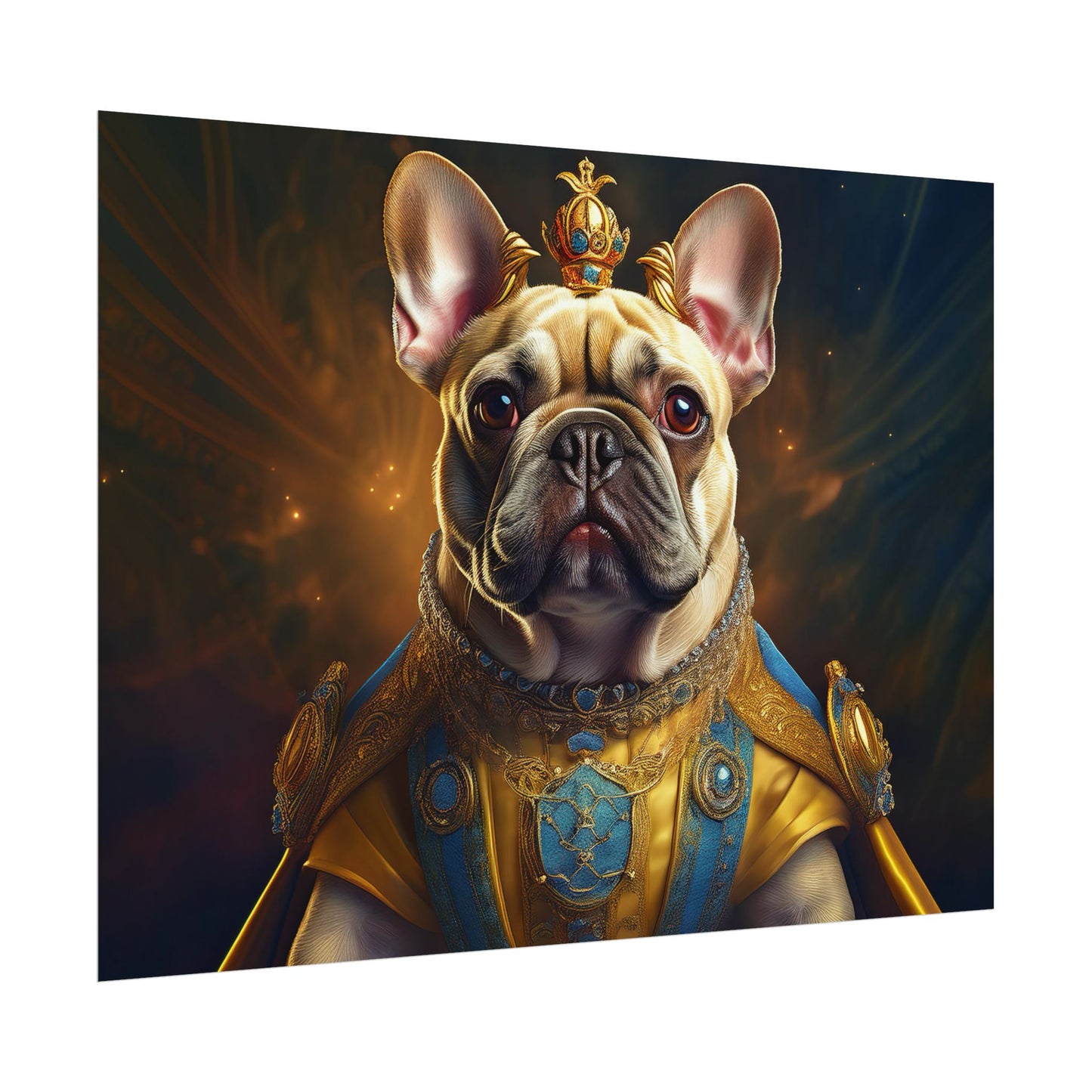 French Bulldog Renaissance Portrait Art Print, Wall Decor Gift, Animal Lover Home Decor, Dog Wall Art