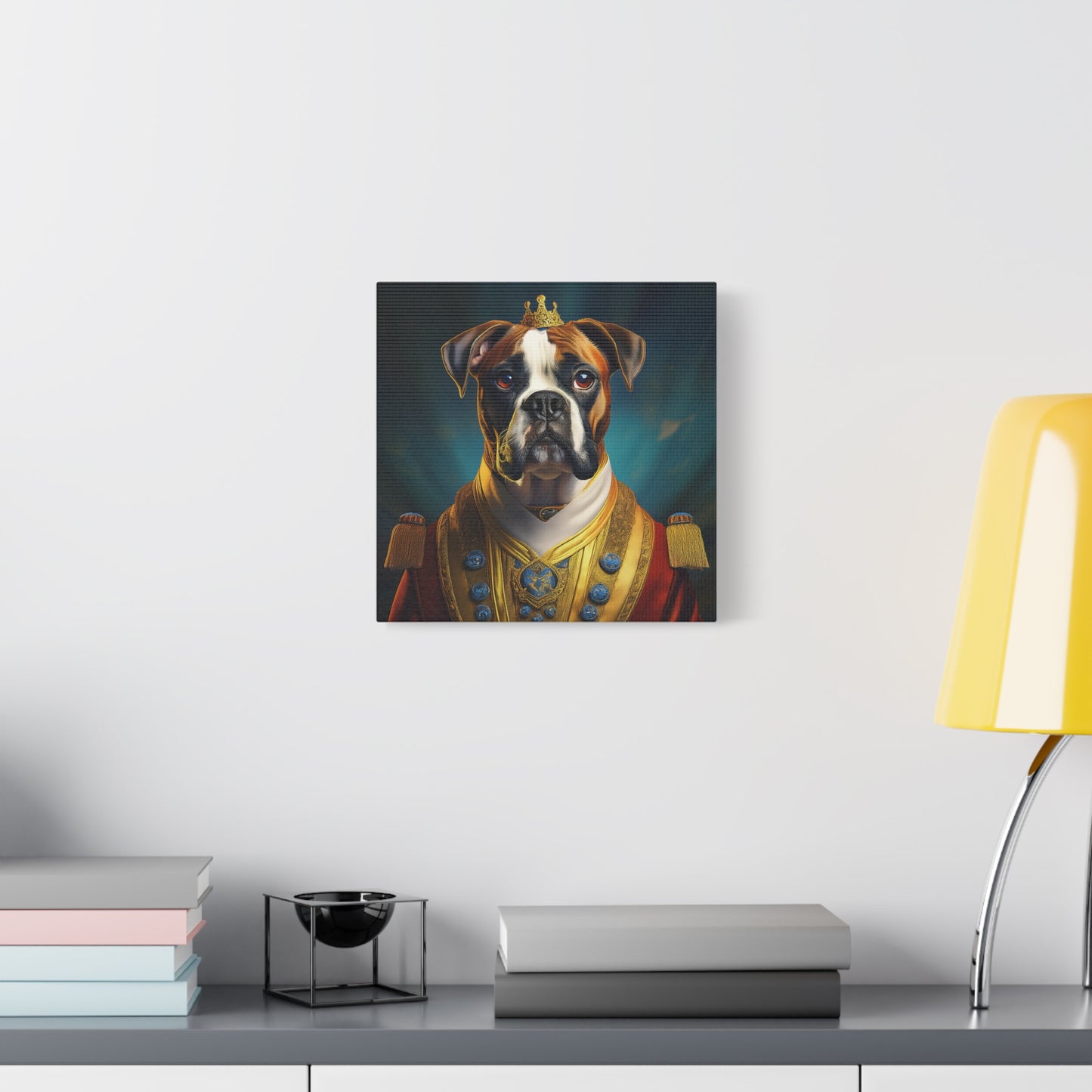 Boxer Renaissance Pet Portrait  on Canvas, wall art, wall print, dog portrait, dog art