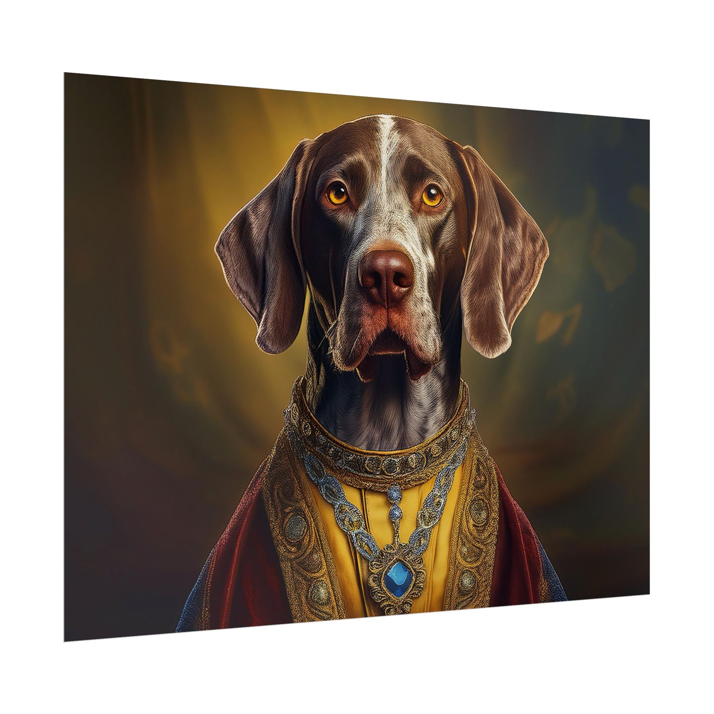 German Shorthaired Pointer Dog Renaissance Pet Portrait, Art Print, Animal Lover gift, Dog Wall Art, wall prints, wall art