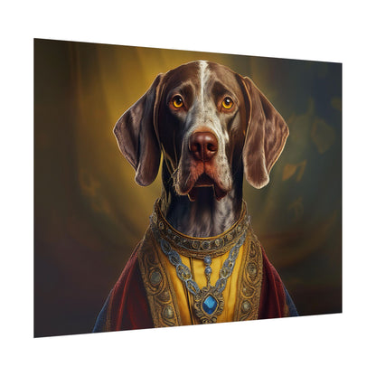 German Shorthaired Pointer Dog Renaissance Pet Portrait, Art Print, Animal Lover gift, Dog Wall Art, wall prints, wall art