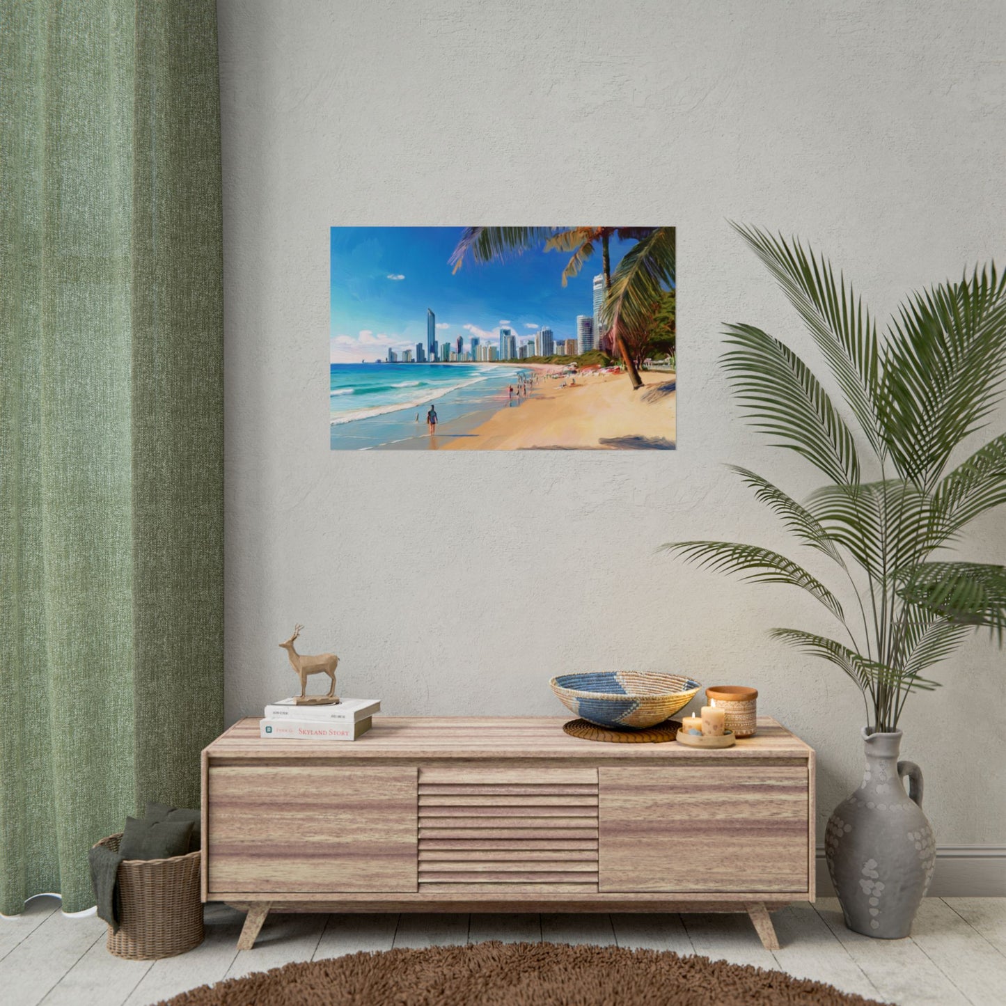 Surfers Paradise Beach Australia Coastal Print | Style 1 | Wall Art | Wall Print