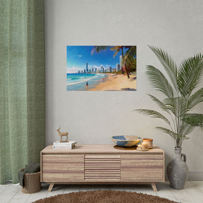 Surfers Paradise Beach Australia Coastal Print | Style 1 | Wall Art | Wall Print