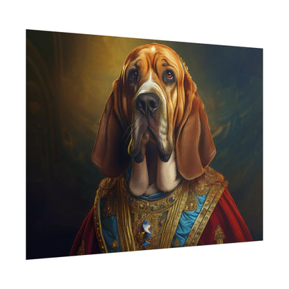 Bloodhound Renaissance Dog Portrait Art Print, Wall Decor Gift, Animal Lover Home Decor, Dog Wall Art
