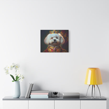 Bichon Frise Renaissance Pet Portrait on Canvas | Wall art | wall print | Dog Art