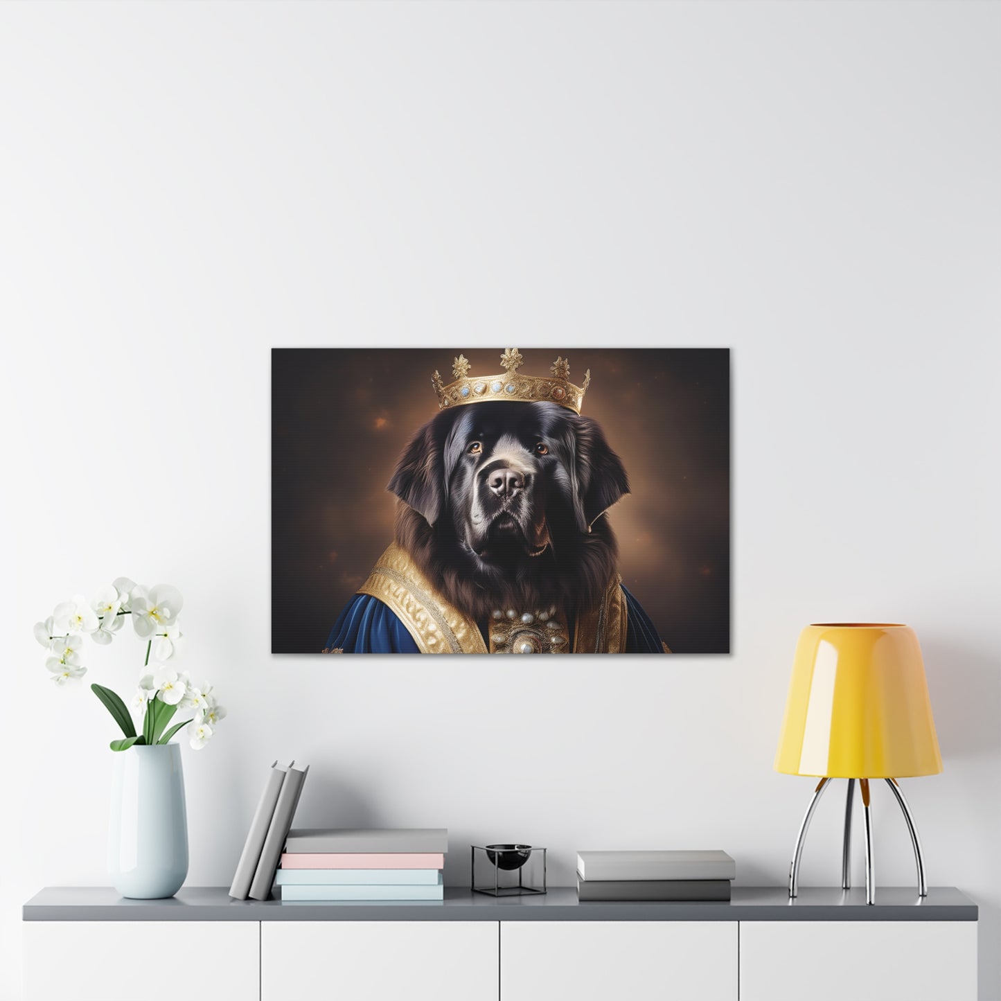 Newfoundland Renaissance Pet Portrait on Canvas | wall art | wall print