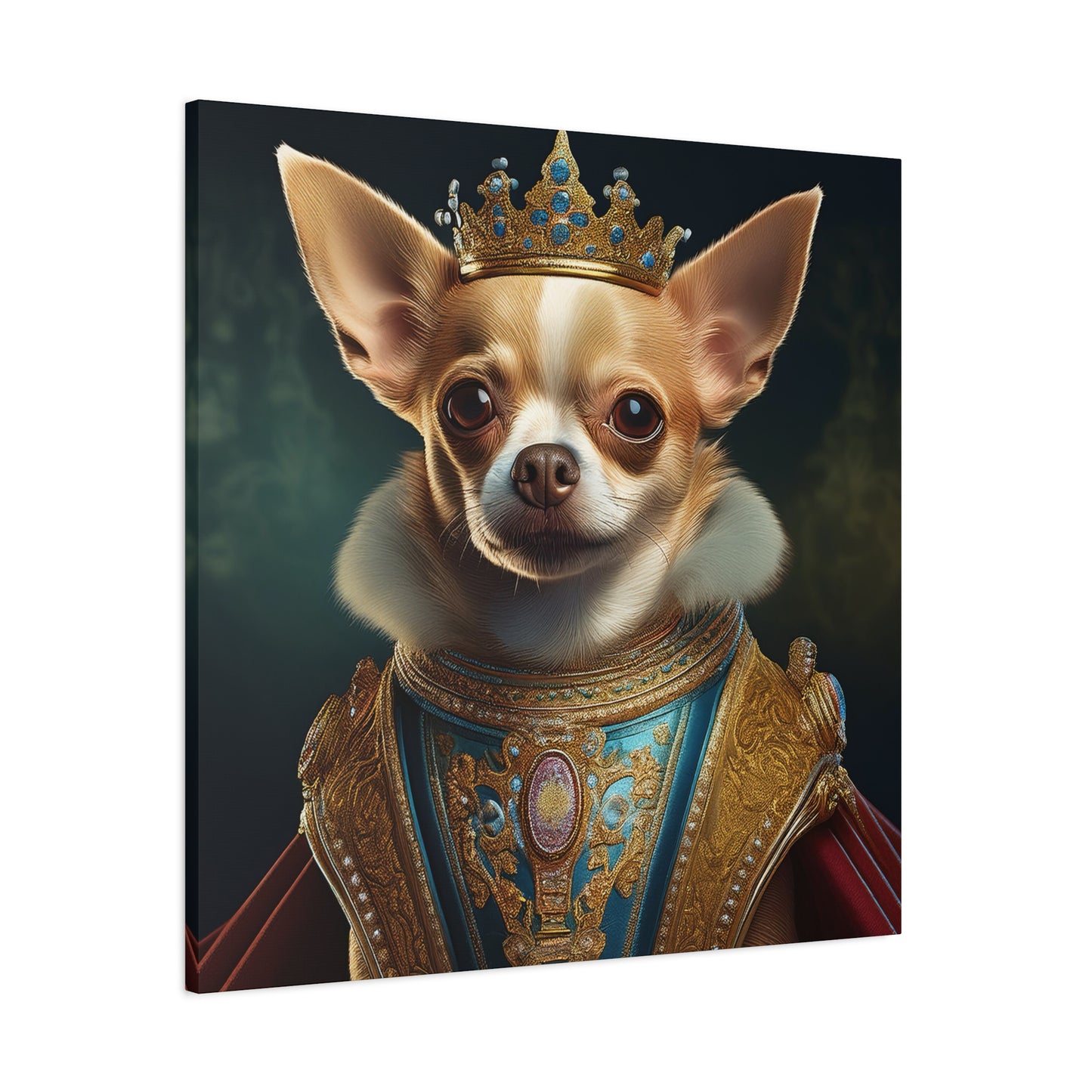 Chihuahua Renaissance Pet Portrait on Canvas | Wall art | Wall print | Dog art