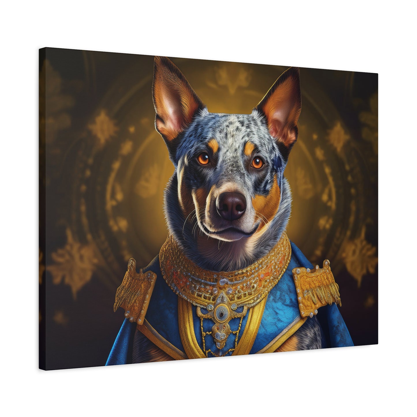 Australian Cattle Dog Renaissance Pet Portrait on Canvas | wall art |  wall print