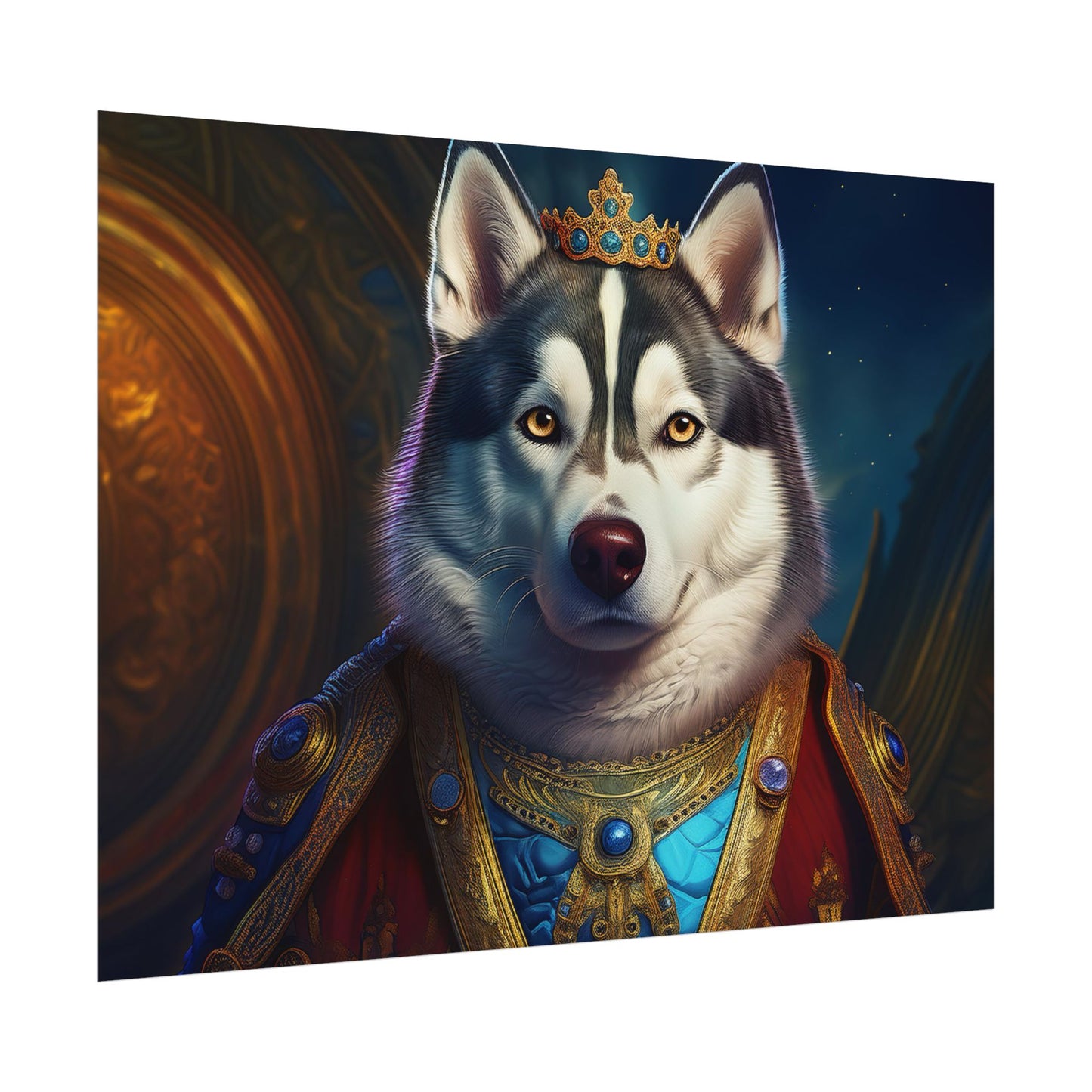 Siberian Husky Renaissance Pet Portrait Print, Siberian Husky Art Print, Wall Decor, Art Gift, dog wall art, wall art, wall print