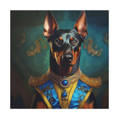 Doberman Pinscher Renaissance Pet Portrait on Canvas | wall art | wall print | Dog Art
