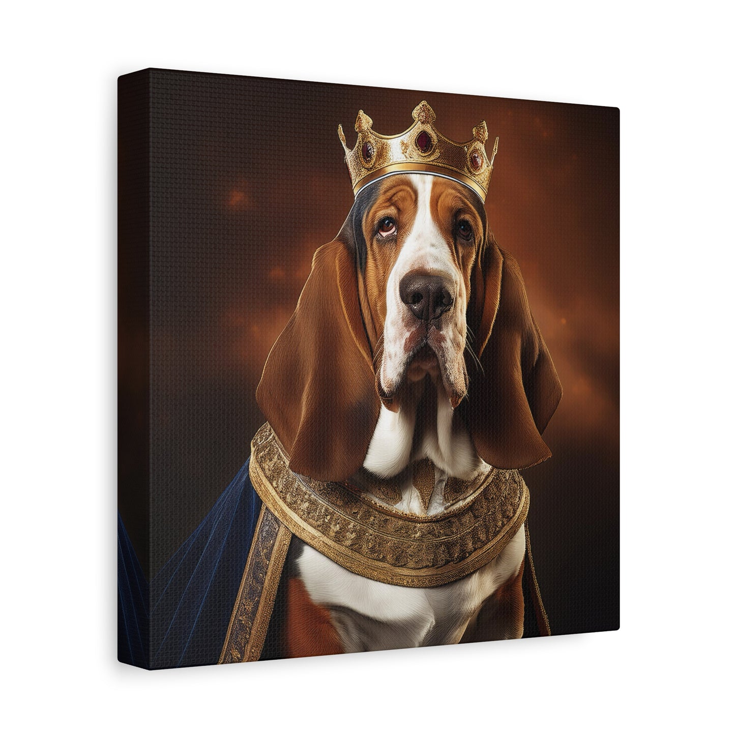 Bassett Hound Renaissance Pet Portrait on Canvas | Wall art | wall print | Dog Art