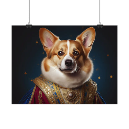 Pembroke Welsh Corgi Renaissance Pet Portrait Print | Wall Art | Wall Print | Dog Art