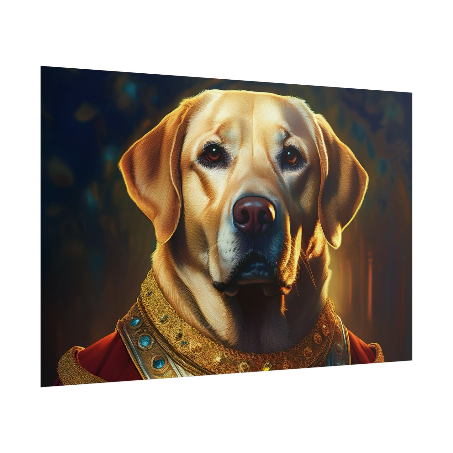 Labrador Retriever Renaissance Pet Portrait Art Print, Wall Decor Gift, Animal Lover Home Decor, Dog Wall Art