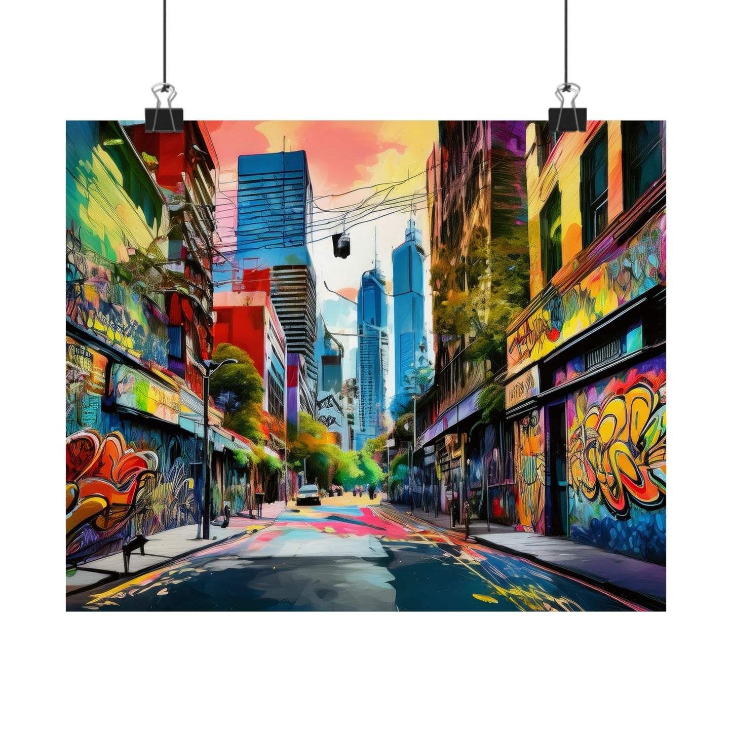 Melbourne Street Graffiti Australia Print | Style 1 | Wall Art | Wall Print