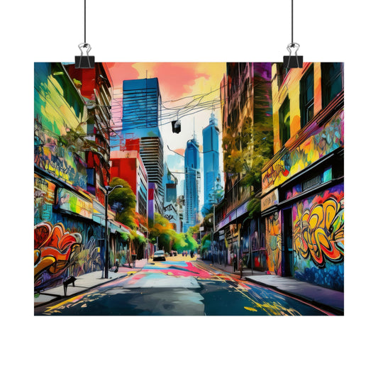 Melbourne Street Graffiti Australia Print | Style 1 | Wall Art | Wall Print