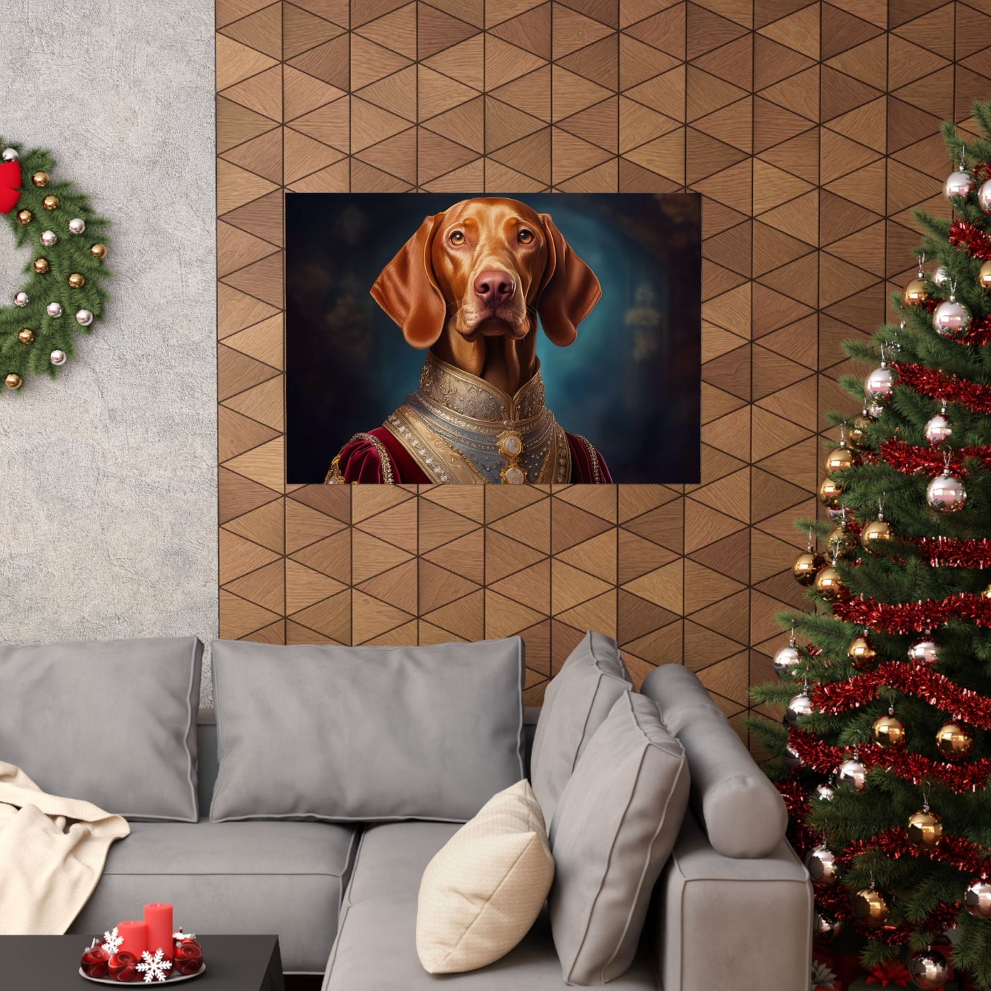 Vizsla Renaissance Pet Portrait Print,  Art Print, Wall Decor,  Animal Print, Dog Wall Art, Wall print, wall art, dog art