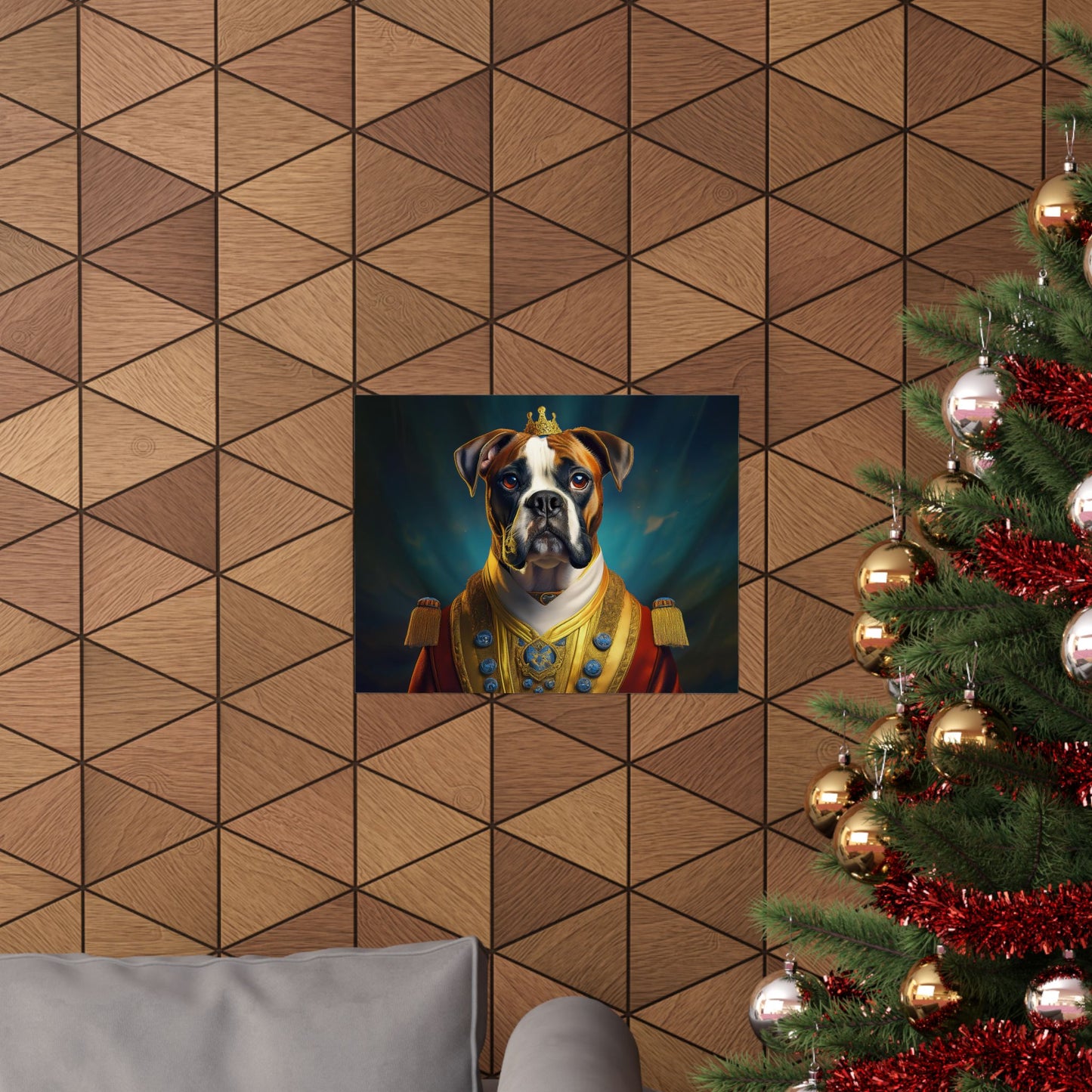 Boxer Dog Renaissance Pet Portrait Print, Art Print, Wall Decor Gift, Animal Lover Home Decor, Dog Wall Art, wall art, wall prints