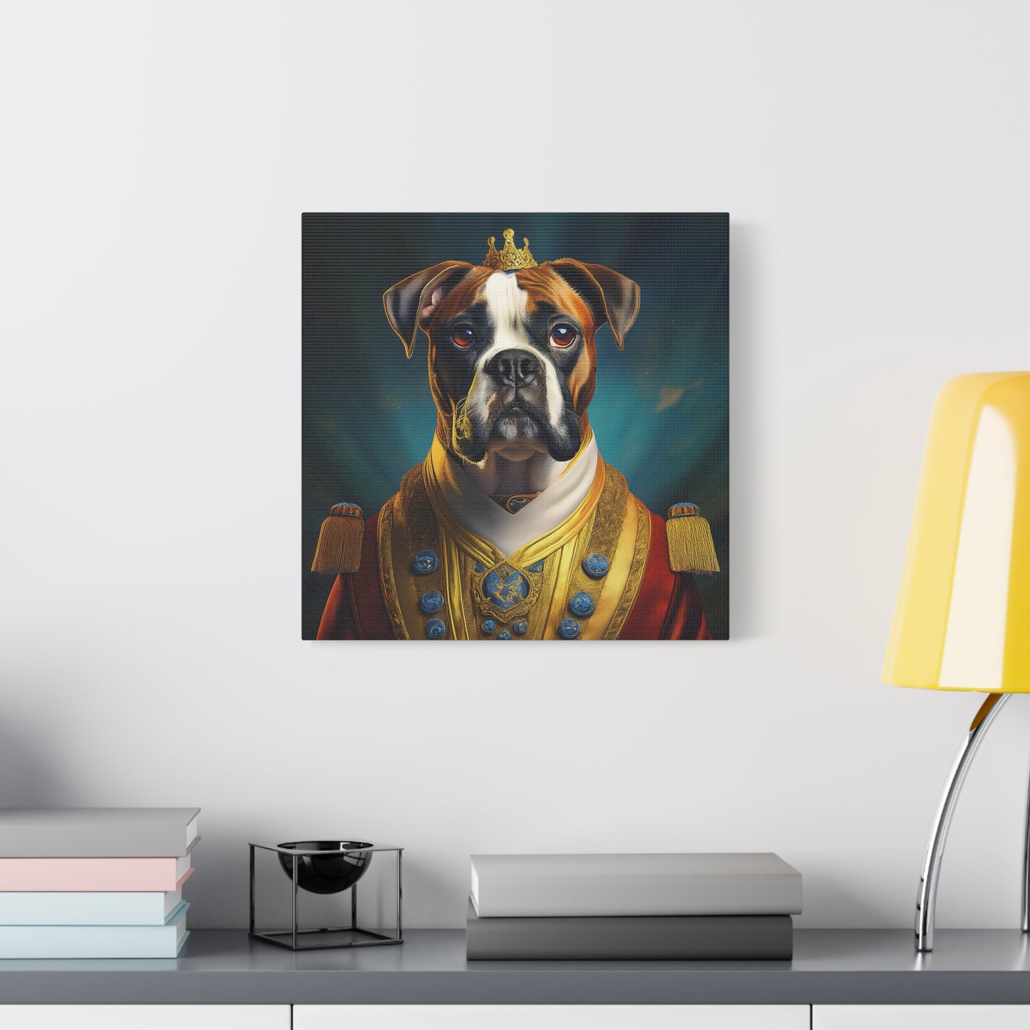 Boxer Renaissance Pet Portrait  on Canvas, wall art, wall print, dog portrait, dog art