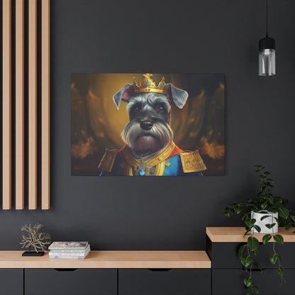 Miniature Schnauzer Renaissance Pet Portrait on Canvas | wall art | wall print | dog art