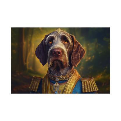 German Wirehaired Pointer Renaissance Pet Portrait Print, Pointer, Dog Lover Wall Art,  Dog Memorial Gift, wall art, wall print, dog print