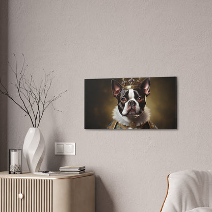 Boston Terrier Renaissance Pet Portrait on Canvas, wall print, wall art, dog portrait, dog art