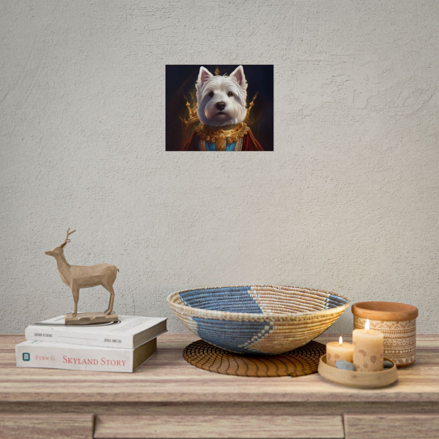 West Highland White Terrier Dog Renaissance Pet Portrait Print, West Highland White Terrier Art Print, Dog Wall Art, Wall Print, Wall Art