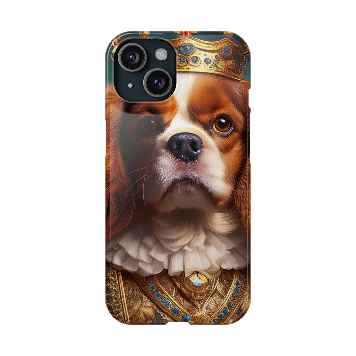 Cavalier King Charles Renaissance Dog Portrait Slim Phone Case