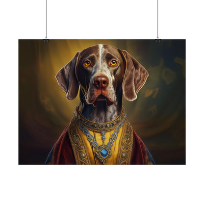 German Shorthaired Pointer Dog Renaissance Pet Portrait, Art Print, Animal Lover gift, Dog Wall Art, wall prints, wall art
