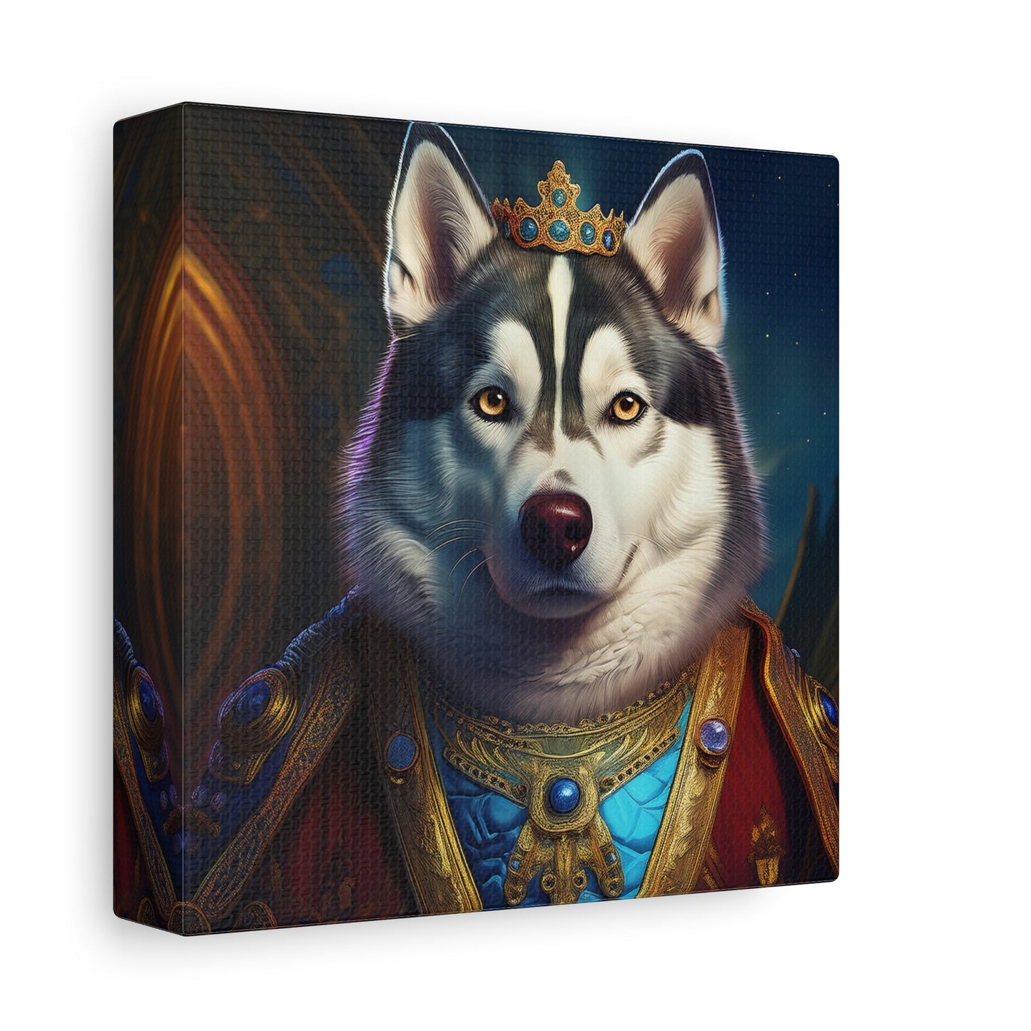 Siberian Husky Renaissance Pet Portrait on Canvas, wall art, wall print, dog portrait, dog art