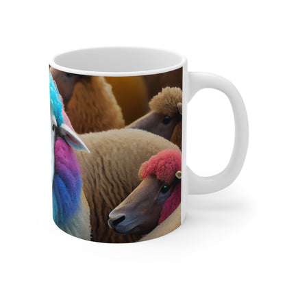 Rainbow Sheep Mug 11oz