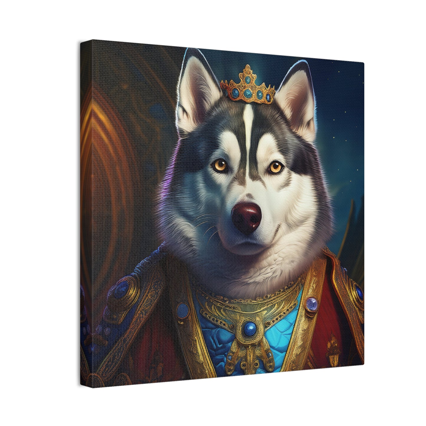 Siberian Husky Renaissance Pet Portrait on Canvas, wall art, wall print, dog portrait, dog art