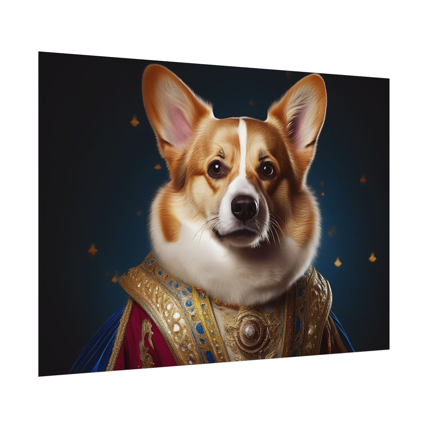 Pembroke Welsh Corgi Renaissance Pet Portrait Print | Wall Art | Wall Print | Dog Art