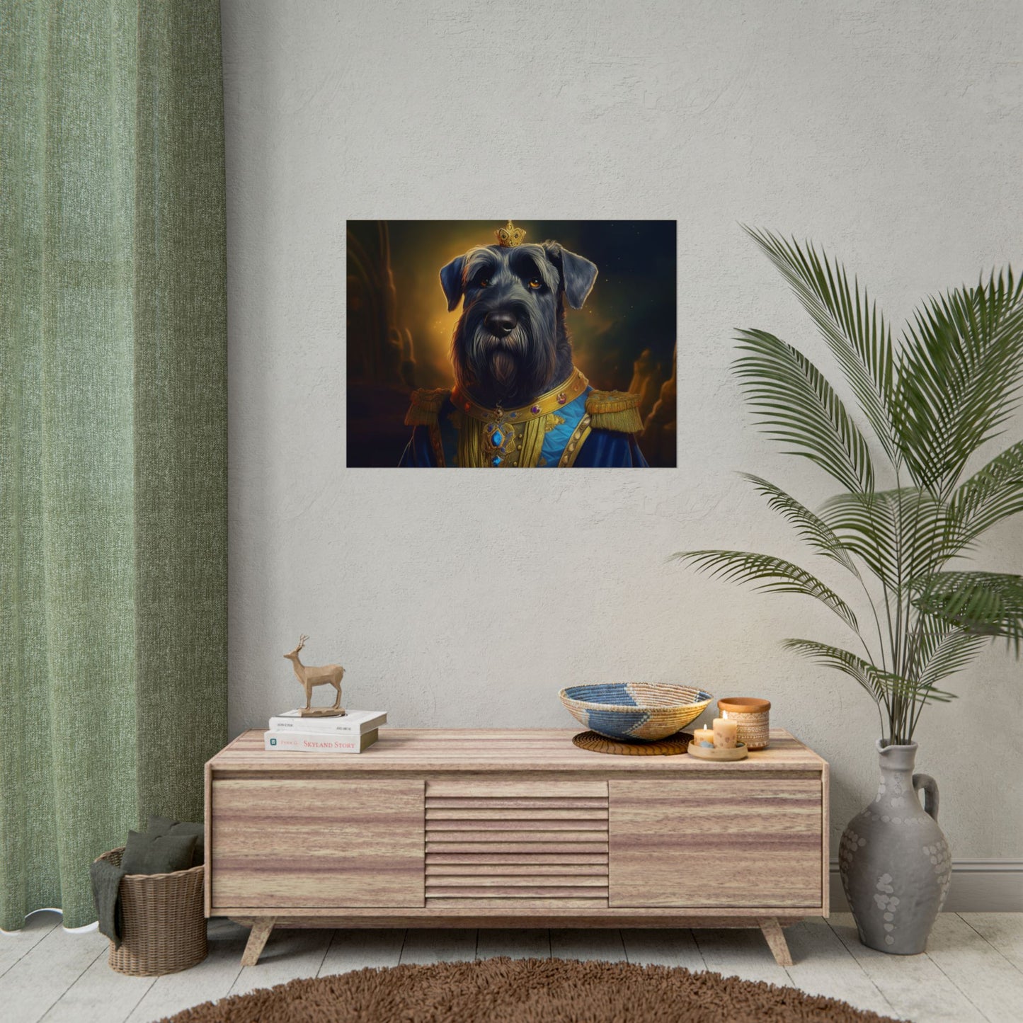 Giant Schnauzer Pet Renaissance Portrait Print, Dog Lover Wall Print | Wall Art | Wall Print