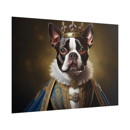 Boston Terrier Renaissance Dog Portrait Art Print, Wall Decor Gift, Animal Lover Home Decor, Dog Wall Art