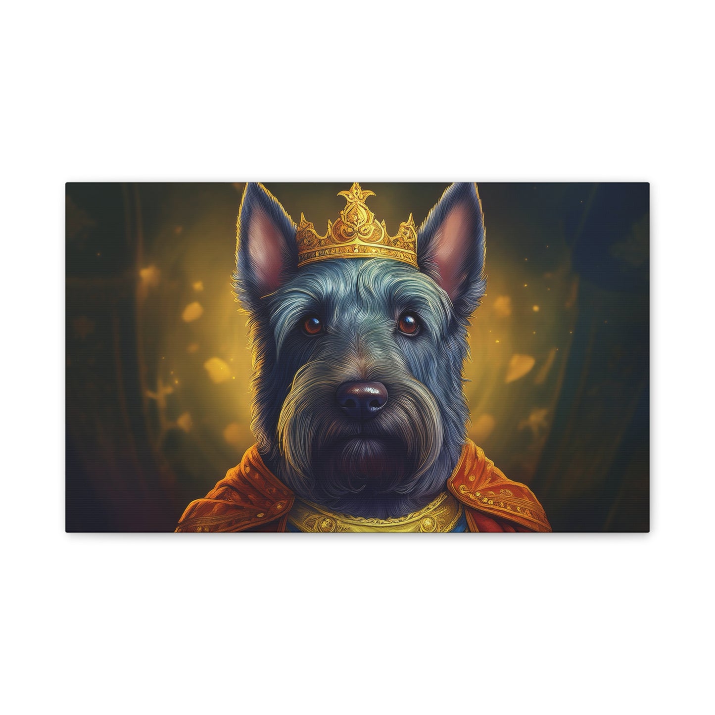 Scottish Terrier Renaissance Pet Portrait on Canvas | Wall art, wall print, dog portrait, dog art