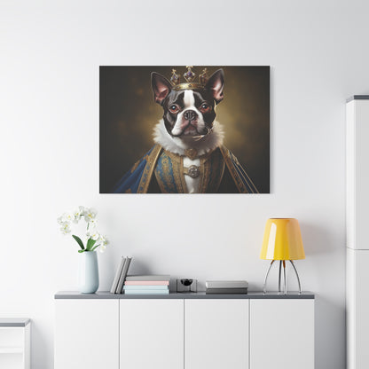 Boston Terrier Renaissance Pet Portrait on Canvas, wall print, wall art, dog portrait, dog art