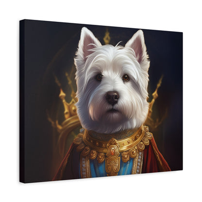 West Highland White Terrier Pet Portrait Renaissance - Canvas, wall art, wall print, dog portrait, dog art