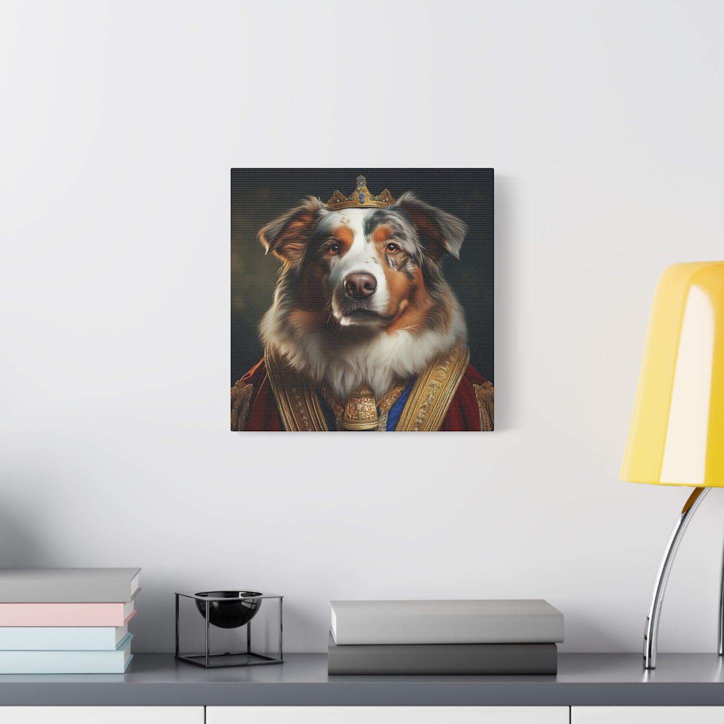 Australian Shepherd Pet Portrait Renaissance - Canvas, wall art, wall print, dog art, dog print
