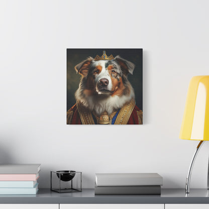 Australian Shepherd Pet Portrait Renaissance - Canvas, wall art, wall print, dog art, dog print
