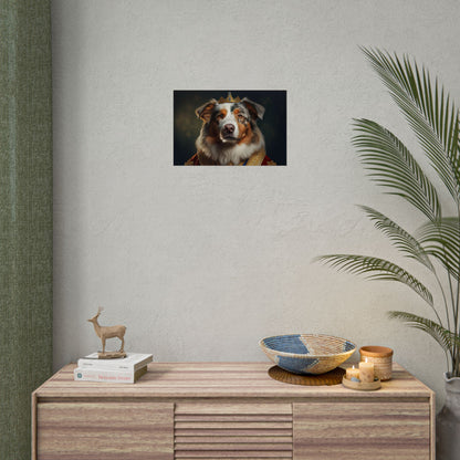 Australian Shepherd Dog Renaissance Pet Portrait Print | Wall Art | Wall Print