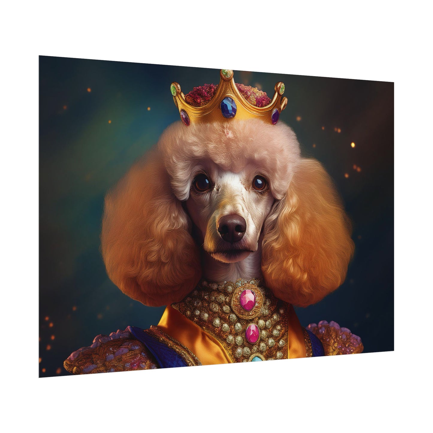 Poodle Dog Renaissance Pet Portrait, Dog Lover Gift, Animal Lover, Home Decor, Wall Art, Wall Print