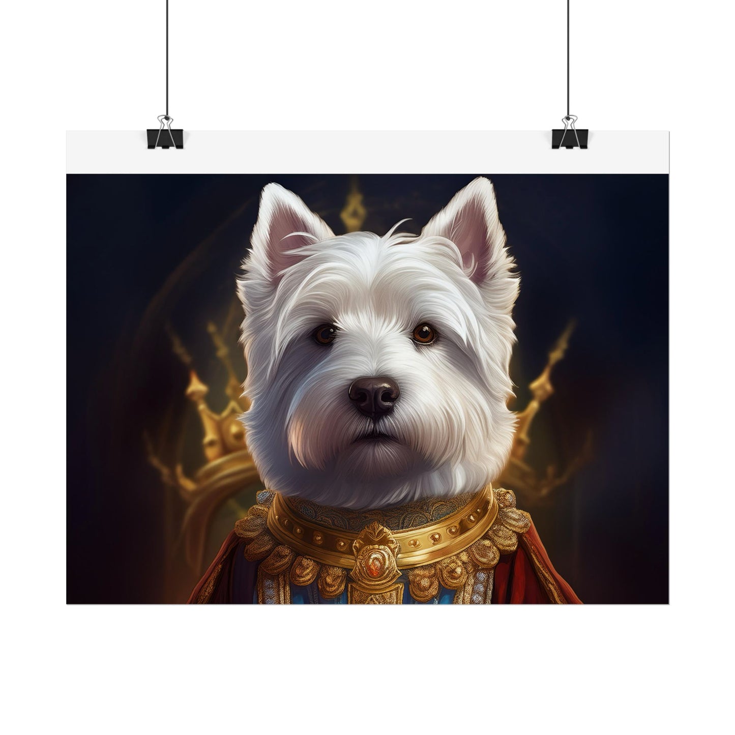 West Highland White Terrier Dog Renaissance Pet Portrait Print, West Highland White Terrier Art Print, Dog Wall Art, Wall Print, Wall Art