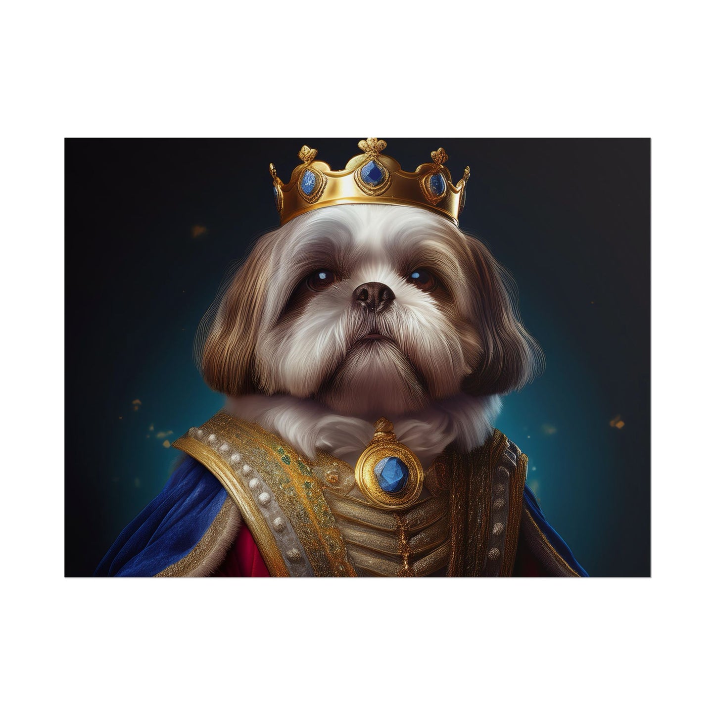 Shih Tzu Renaissance Pet Portrait Print | Dog Lover Wall Art | Dog Memorial Gift | Wall Art | Wall Print