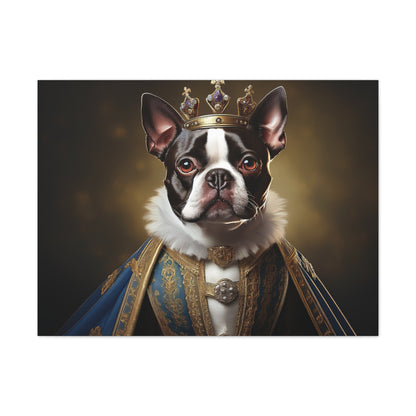 Boston Terrier Renaissance Pet Portrait on Canvas, wall print, wall art, dog portrait, dog art