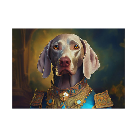 Weimaraner Renaissance Pet Portrait Print, wall print, wall art, Animal Lover Home Decor, Dog Wall Art