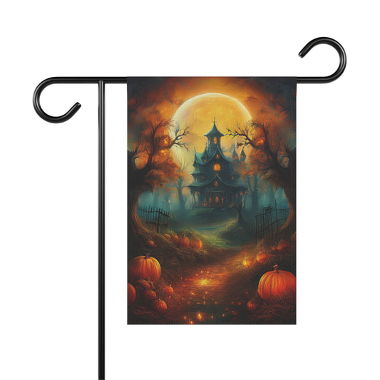 Halloween Scary House Pumpkin Garden House Banner | Style 2 | Seasonal Outdoor Garden & House Décor | Halloween