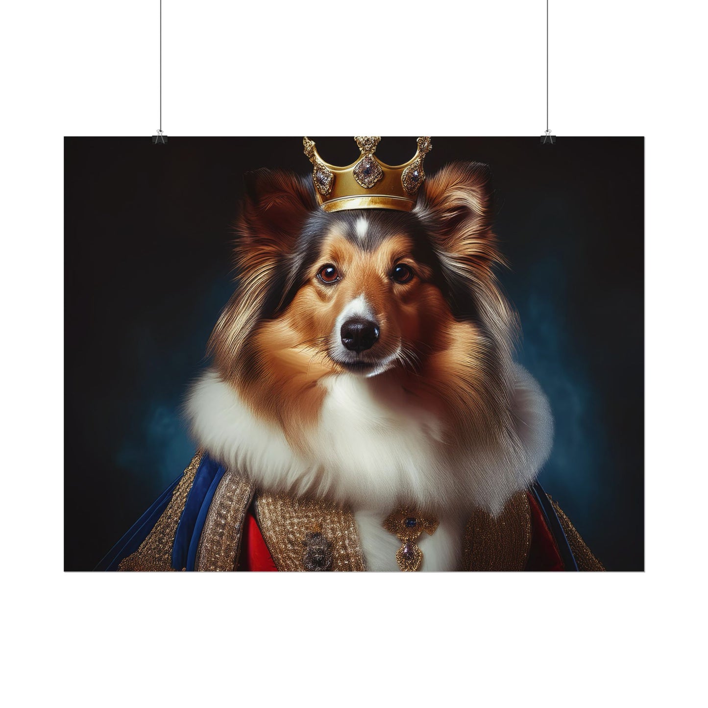 Shetland Sheepdog Renaissance Dog Portrait Art Print, Wall Decor Gift, Animal Lover Home Decor, Dog Wall Art