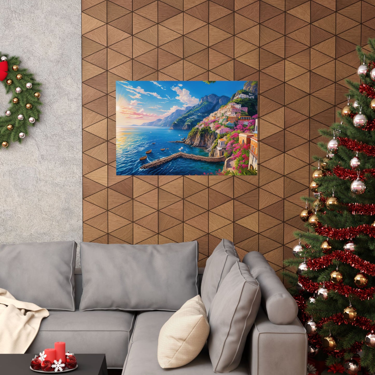 Amalfi Coast Italy Coastal Print | Style 4 | Wall Art | Wall Print